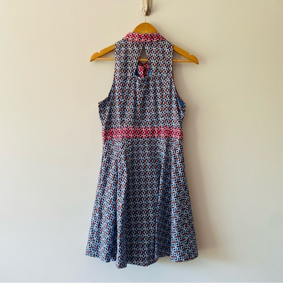 Anthropologie Maeve Buckley Mini Dress Blue Button Front Size 8 Pockets​ - Picture 4 of 12